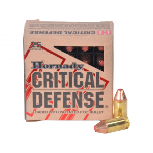 nady Critical Defense 380 ACP 90 Grain Hornady FTX Polymer Tip Box Of 25 Ammo