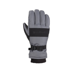 CARHARTT Men's Knit Cuff Waterproof Insulated Gloves Dark Gray/Black Medium