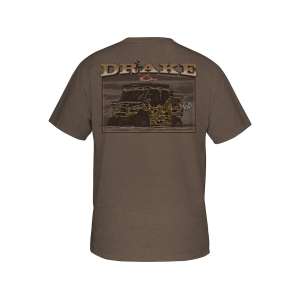 Drake Men's Mud Cart T Shirt Walnut Dark Heather Large - Drake