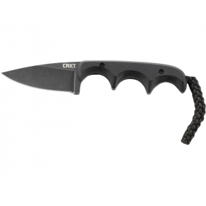 CRKT Minimalist Fixed Blade Knife 2.16" Drop Point 5Cr15MoV Black Stonewash Blade G-10 Handle Black - Crkt