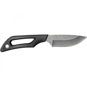 Outdoor Edge Pivot Fixed Blade Knife 2.5" Drop Point 8Cr13MoV Stonewashed Blade TPR Overmold Handle Black