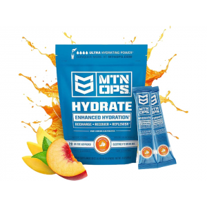 MTN OPS Hydrate Electrolyte Powder Mango Peach 20 Servings