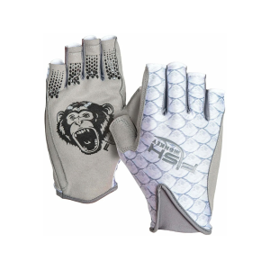 Fish Monkey Men's Pro 365 Guide Fishing Sun Fishing Fingerless Gloves Tarpon Large - Fish Monkey