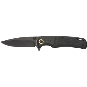 Browning Buckmark Slim Pocket Knife 3.125" Drop Point D2 Black Blade Polymer Handle Black - Browning