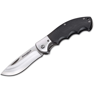 Boker Knives NW Skinner Pocket Knife 3.35" Drop Point 440A Satin Blade G-10 Handle Black - Boker Knives