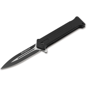 Boker Knives Intricate Compact Assisted Opening Pocket Knife 3.43" Dagger 440A Black Blade Aluminum Handle Black - Boker Knives