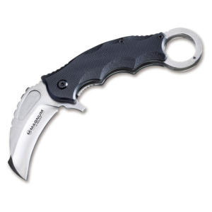 Boker Knives Alpha Kilo Assisted Opening Pocket Knife 2.76" Hawkbill 440A Satin Blade G-10 Handle Black - Boker Knives