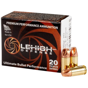 Lehigh Defense XD 9mm Luger Ammo 90 Grain Lehigh Xtreme Defense Fluted Lead Free Box of 20