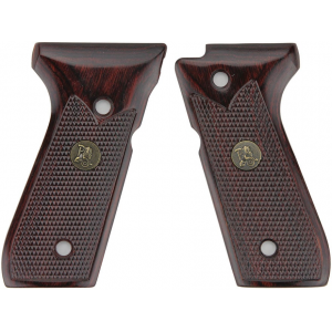 Pachmayr Renegade Wood Laminate Grip Beretta 92FS Checkered Rosewood - Pachmayr