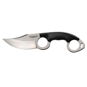 Cold Steel Double Agent Fixed Blade Knife 3" Clip Point AUS-8 Satin Blade Grivory Handle Black