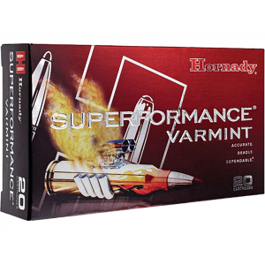 HORNADY Superformance Varmint 222 Remington Ammo 50 Grain HORNADY V-max Polymer Tip Box Of 20