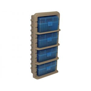 MTM Ammo Rack with 4-50 Round 223 Remington/5.56x45mm Ammo Boxes Dark Earth/Clear Blue - Mtm