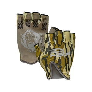 FISH MONKEY Men's Stubby Guide Fishing Sun Fishing Sun Fingerless Gloves Mossy Oak Original Bottomland 2XL