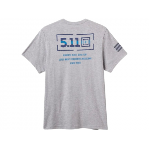 5.11 Men's TBL Mission T Shirt Heather Gray Large