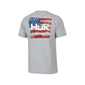 Huk Men's KC Fly Flag Short Sleeve Crew Neck T Shirt Harbor Mist XL - Huk
