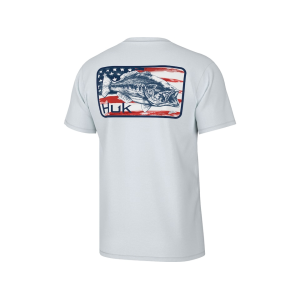 Huk Men's KC Painted Stripes Short Sleeve Crew Neck T Shirt White 2XL - Huk