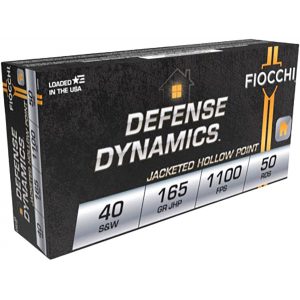 cchi Defense Dynamics 40 S&W 165 Grain Jacketed Hollow Point Box Of 50 Ammo
