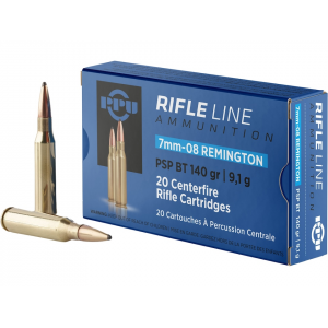  7mm-08 Remington 140 Grain Jacketed Soft Point Box Of 20 Ammo