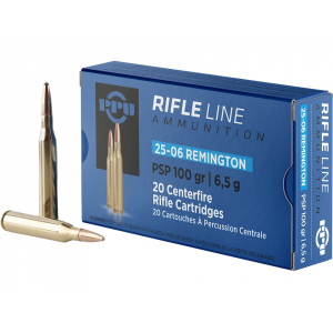 25-06 Remington 100 Grain Jacketed Soft Point Box Of 20 Ammo