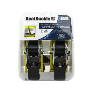 BoatBuckle Pro-Series Ratchet Transom Tie Down Strap 1" x 3'