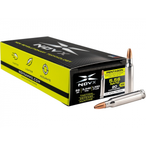 X Pentagon 5.56x45mm NATO 55 Grain Solid Hollow Point Lead Free Box Of 20 Ammo