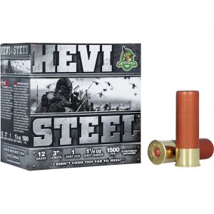 i-Shot Hevi-Steel Waterfowl 12 Gauge 3 #1 Steel Shot 1-1/4 Oz Box Of 25 Ammo