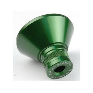 Precision Hardcore Gear Powder Funnel 308 Caliber Machined Aluminum Green - Precision Hardcore Gear