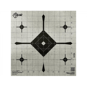 Allen EZ-Aim Adhesive Thermal ID Grid Bullseye Target 12"x12" - Allen