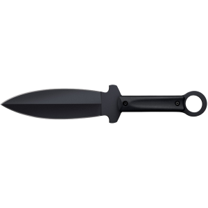 Cold Steel Shanghai Shadow Fixed Blade Knife 7" Spear Point 1055 Black Blade Polypropylene Handle Black - Cold Steel