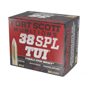 FORT Scott Munitions Tui 38 Special Ammo 80 Grain Solid Lead Free Box Of 20
