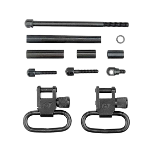 GrovTec Sling Swivel Set Thompson Center Contender Fore End and Grip Bolt Sling Swivel Studs 1" Locking Swivels Steel Black - Grovtec