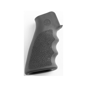 Hogue OverMolded Pistol Grip AR-15 with Finger Grooves Rubber Gray