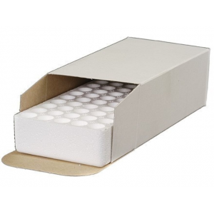 NATIONAL METALLIC Factory Style Ammo Box with Styrofoam Tray 25 ACP, 380 ACP, 9mm Luger 50-Round Cardboard White Box of 25