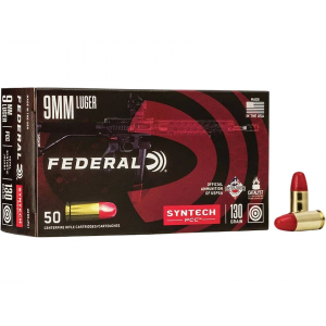 eral Syntech PCC 9mm Luger 130 Grain Federal TSJ Total Synthetic Jacket (TSJ) Box Of 50 Ammo