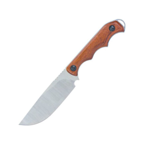 American Buffalo Knife & Tool Roper Deadwood Skinner II Fixed Blade Knife 3" Drop Point 8Cr13MoV Satin Blade Wood Handle - American Buffalo Knife & Tool
