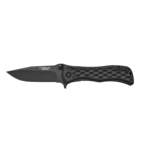 Camillus Erupt Assisted Opening Pocket Knife 2.45" Drop Point AUS-8 Black Titanium Carbonitride Blade Glass Reinforced Nylon (GRN) Handle Black - Camillus