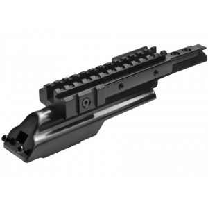 NCSTAR Tactical Weaver Style Tri-Rail Mount with Adjustable Side Tabs AK-47 Matte Black