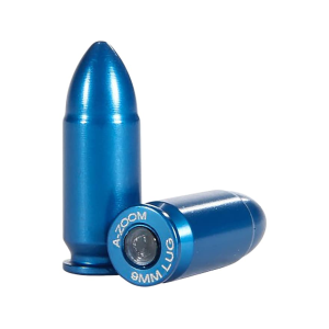 A-ZOOM Action Proving Dummy Round Snap Cap Blue Value Pack 9mm Luger Aluminum 10PK