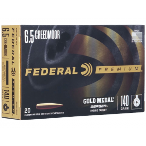 eral Premium Gold Medal 6.5 Creedmoor 140 Grain Berger Hybrid Target Jacketed Hollow Point Case Of 200 (10 Boxes Of 20) Ammo