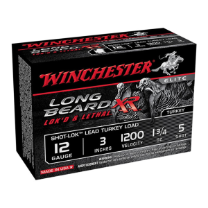 Winchester Long Beard XR Turkey 12 Gauge Ammo 3 #5 Copper Plated Lead Shot 1-3/4 Oz Box Of 10 chester Long Beard XR Turkey 12 Gauge 3 #5 Copper Plated Lead Shot 1-3/4 Oz Box Of 10 Ammo