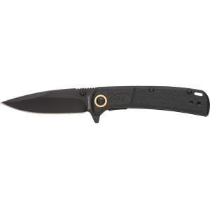 Browning Buckmark Slim Small Pocket Knife 2.75" Drop Point D2 Black Blade Polymer Handle Black - Browning