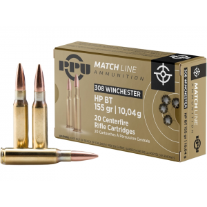  Match 308 Winchester 155 Grain Hollow Point Boat Tail Box Of 20 Ammo