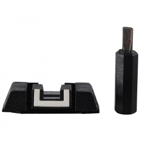 Glock Factory Square Adjustable Rear Sight with Adjustment Tool Polymer Black White Outline - Glock