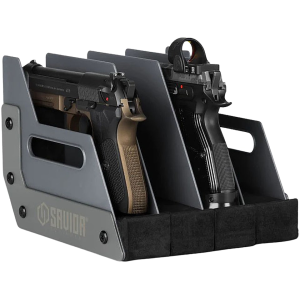 Savior Equipment 4-Slot Pistol Storage Rack Gray - Savior Equipment