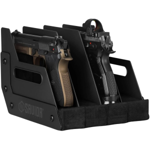 Savior Equipment 4-Slot Pistol Storage Rack Black - Savior Equipment