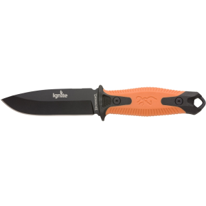 Browning Browning Ignite Fixed Blade Knife 4" Drop Point 7Cr17MoV Black Oxide Blade Polymer Handle Orange - Browning