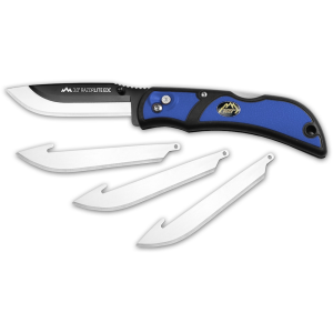 Outdoor Edge Razor-Lite EDC Pocket Knife 3" Drop Point 420-J2 Stainless Blade TPR Overmold Handle Blue - Outdoor Edge