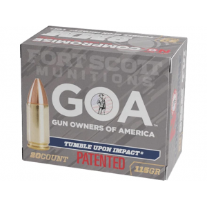 FORT Scott Munitions Tui 9mm Luger Ammo 115 Grain Solid Lead Free Box Of 20