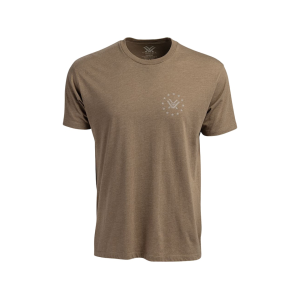 VORTEX OPTICS Men's Salute Short Sleeve Crew Neck T Shirt Coyote Heather XL