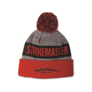 StrikeMaster Mens Pom Beanie Red/Black - Strikemaster